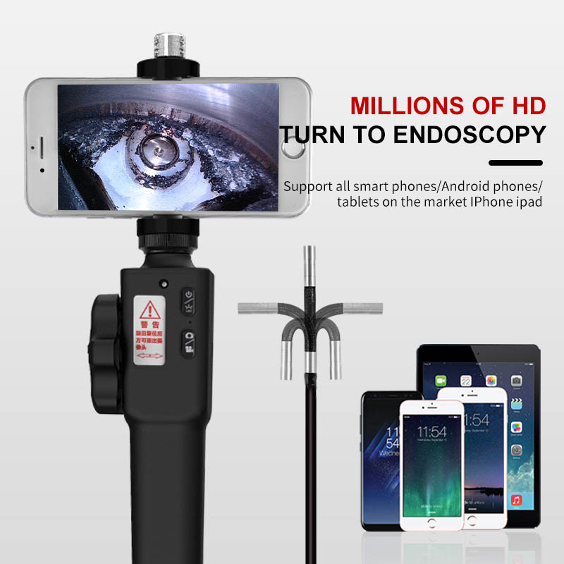 Camera Scope For Iphone 5.5MM 180° Articulating Endoscope CMOS Borescope For Iphone Camera Factory