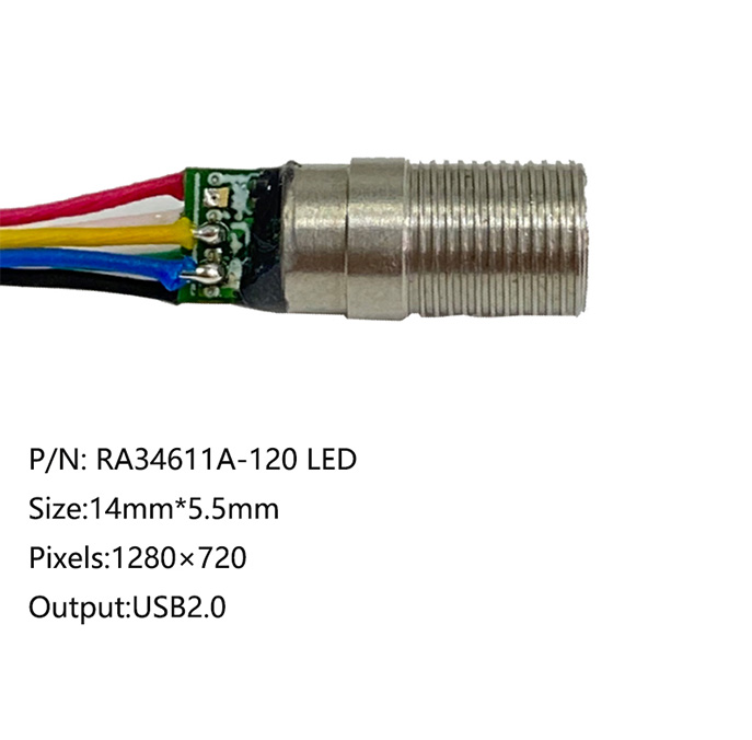 Factory offer 1/9 CMOS RA34611A-120 LED USB Endoscope Camera Module Factory