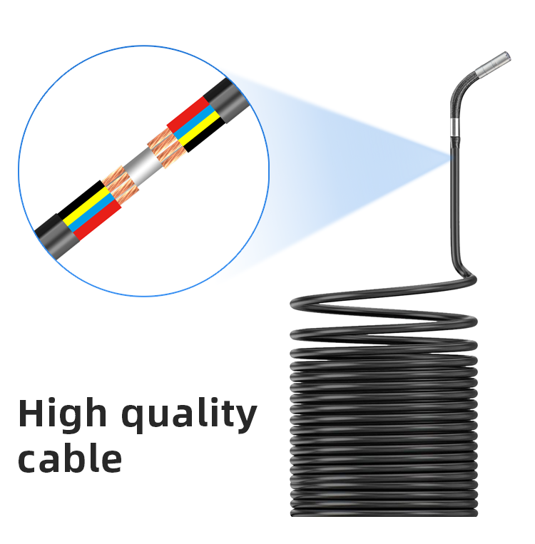 Articulating Borescope with 8 Adjustable LED Light, Ralcam 8.5mm/0.33inch  Borescope Inspection Camera with Two-Way Articulated Head,HD 1080P  Endoscope