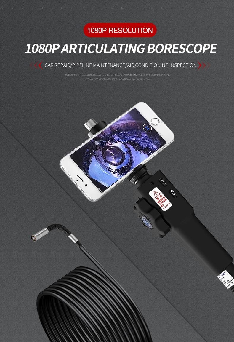 New 8.5mm Diameter 2MP Articulating Usb Borescope