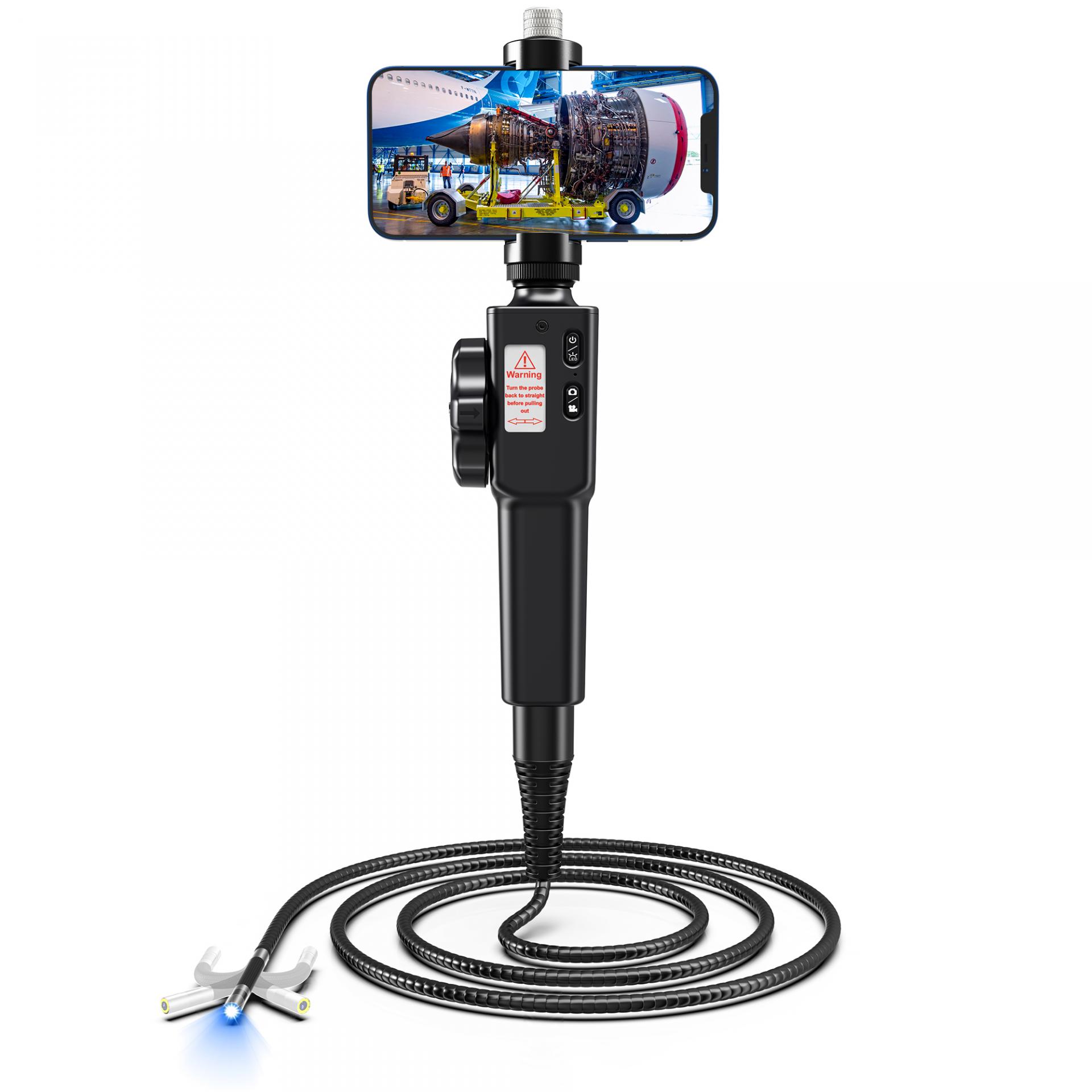 Usb Endoscopes 8.5mm Automotive Borescope 1080P  Articulating Video Borescope Factory