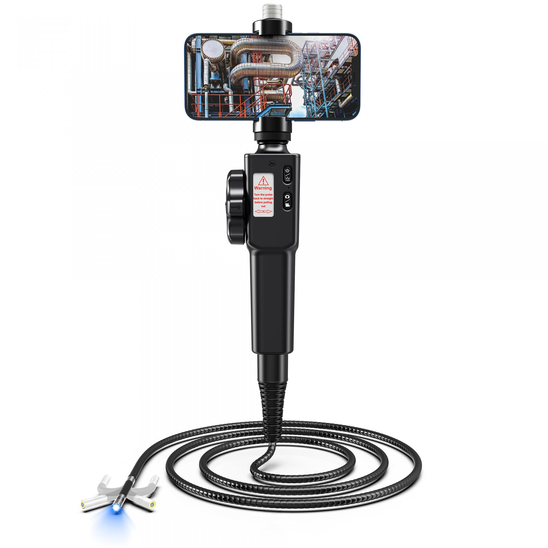 Articulating Borescope 1080P Endoscope Camera for Android 180° Snake Camera Iphone