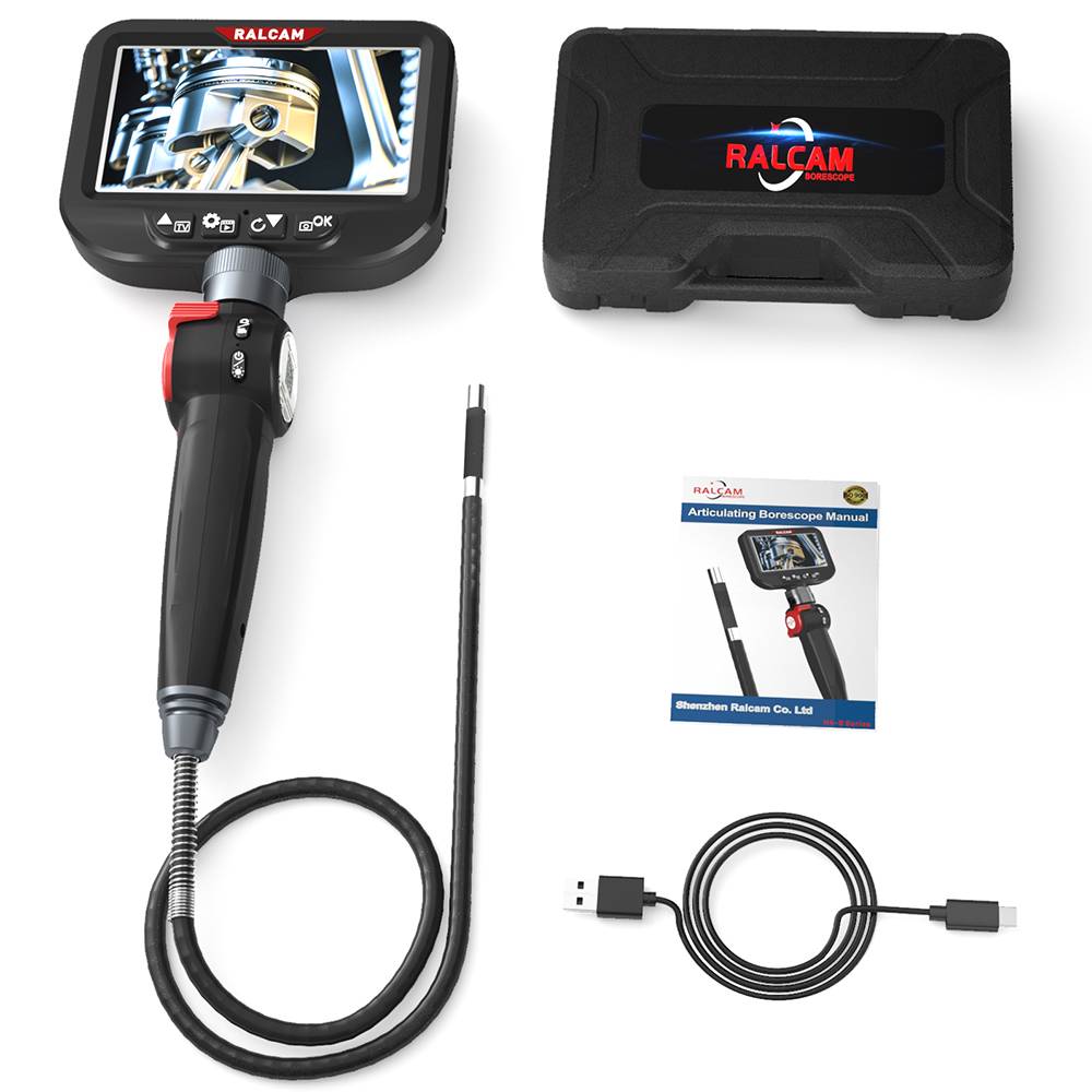 6.2Mm 1Mp Flexible Industrial Endoscope 360 Degree Rotate Articulated 2 Ways Handheld Borescope
