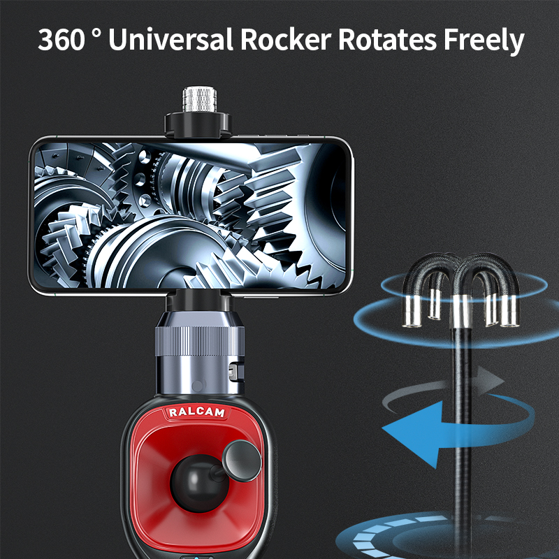 6Mm Borescope Iphone Automotive Steerable Probe 360° 4 Way Articulating Borescope Camera Factoory
