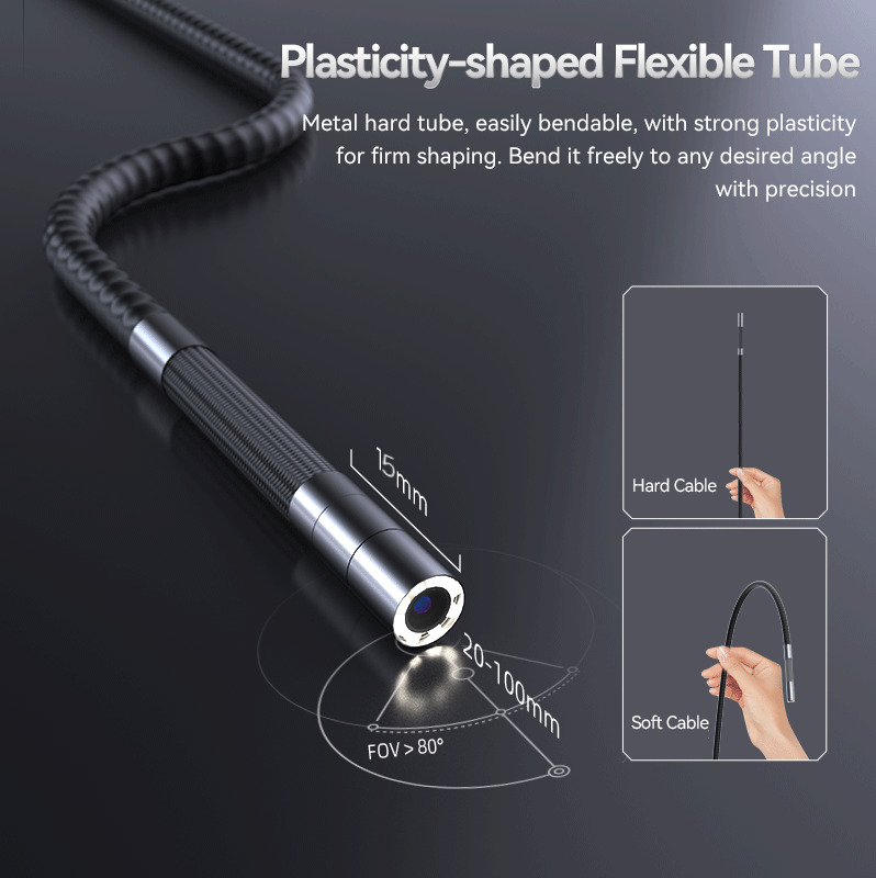 Ralcam 6.2Mm Ip67 Waterproof 180°Articulating Two-Way Borescope Camera With HD Screen Factory