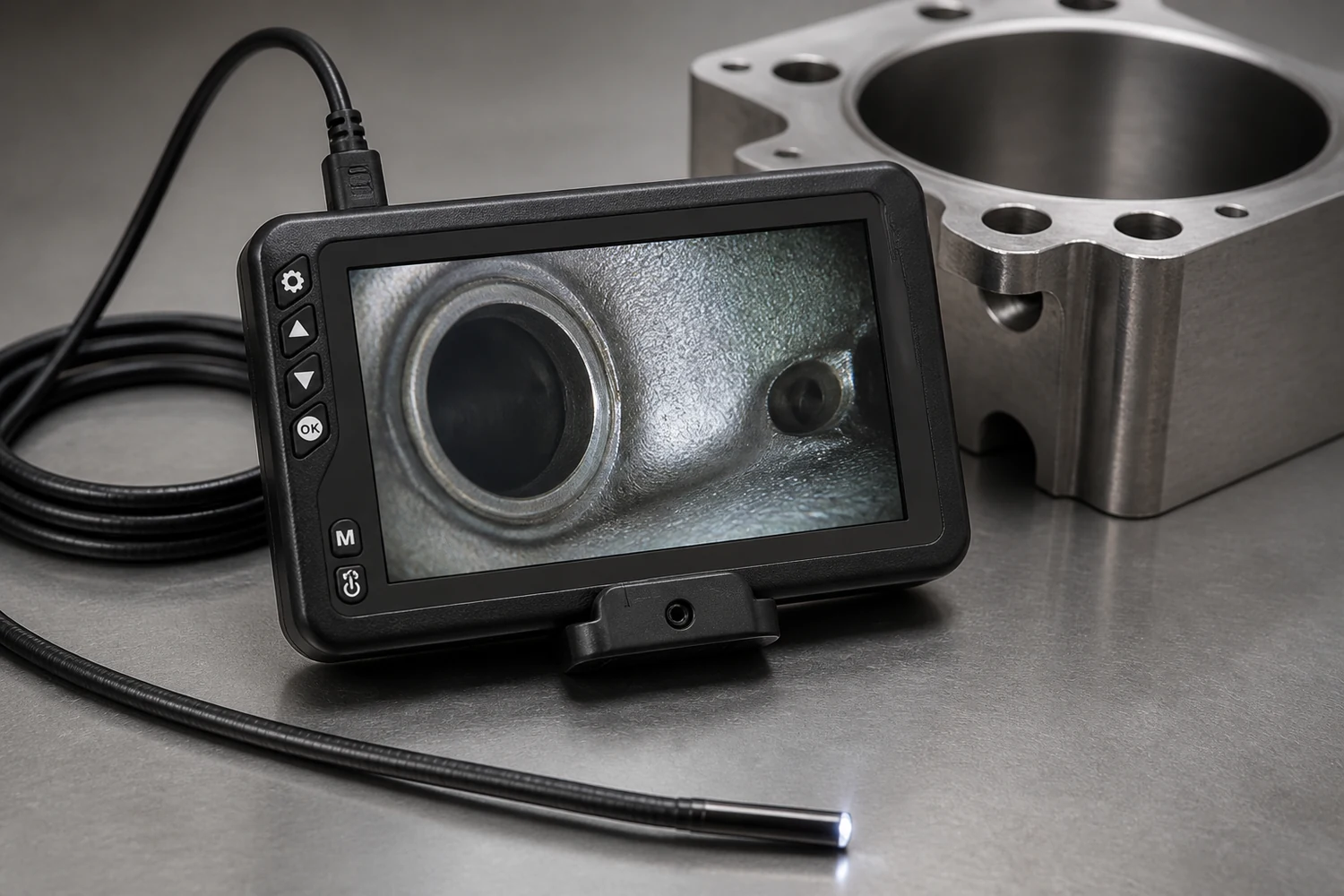 Which Specs Define an articulating two-way automotive borescope?