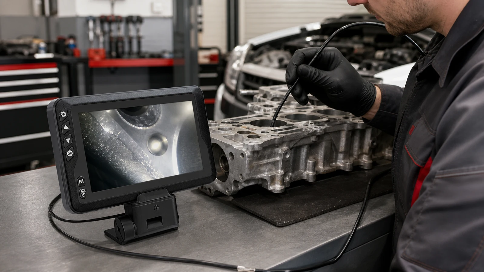 Which Specs Define an articulating two-way automotive borescope?